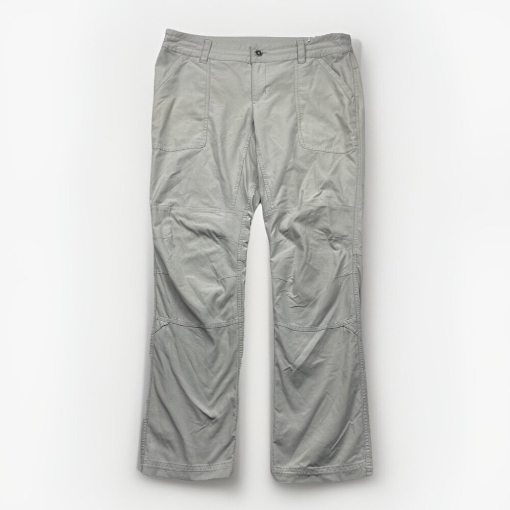 Columbia Lightweight Hiking Climbing Tech Pants Womens  12 Off-white / Gray Read